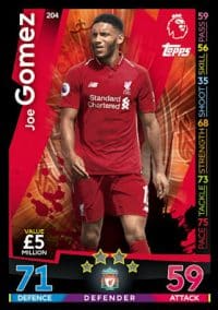 204 - Joe Gomez Liverpool 2018 2019