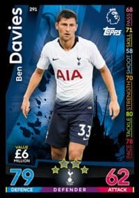 291 - Ben Davies Tottenham Hotspur 2018 2019