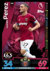 340 - Lucas Perez West Ham United 2018 2019