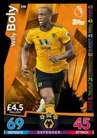 348 - Willy Boly Wolverhampton Wanderers 2018 2019